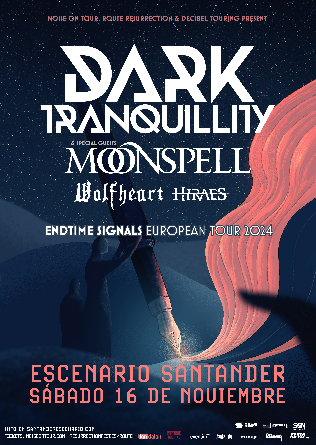 Dark Tranquility + Moonspell + Wolfheart + Hiraes en Escenario Santander - Cantabria