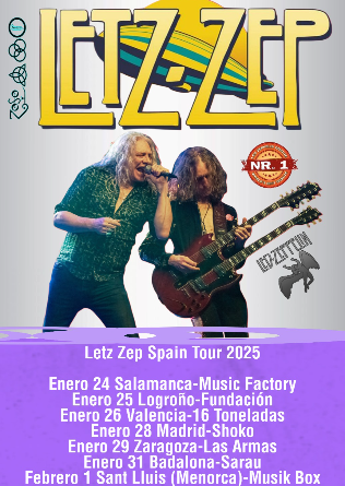 LETZ ZEP (UK) en Valencia - Tributo a Led Zeppelin